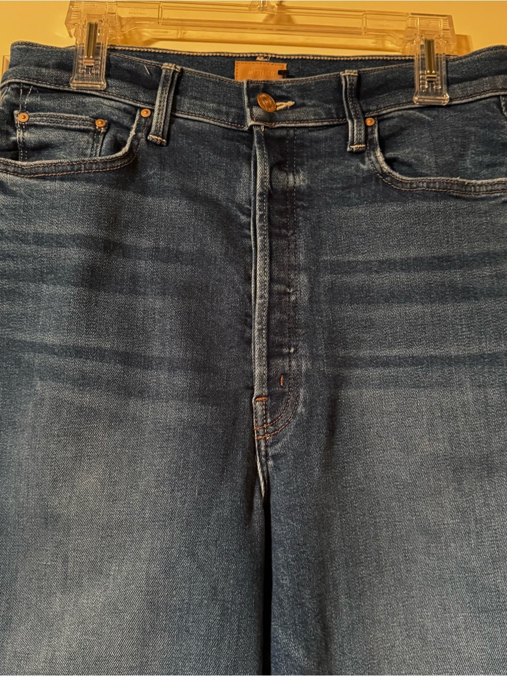 MOTHER The Tune Up Maven Sneak Jeans 30 Opposites Attract High Rise Wide Leg NWT - Picture 3 of 13